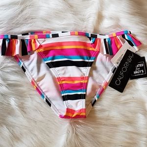NWT California Waves Stripe Bikini Bottom …